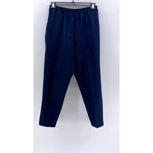 ALFRED DUNNER Women's Navy Solid Straight Classic Pants SZ 10